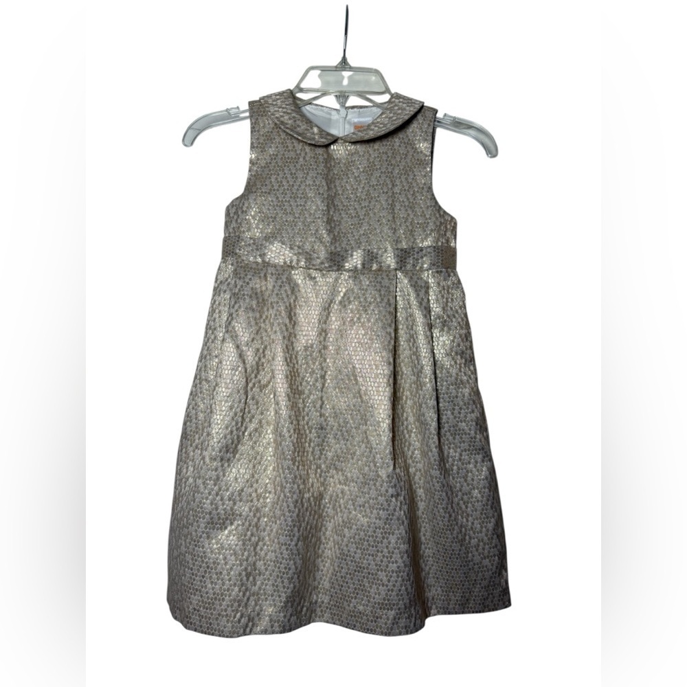 Gymboree Shimmering Metallic Gold Formal Party Dress-Size 5T